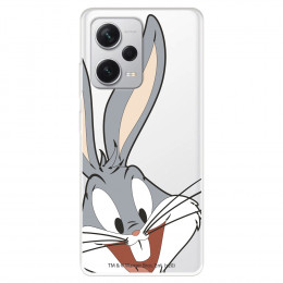 Funda para Xiaomi Redmi Note 12 5G Oficial de Warner Bros Bugs Bunny Silueta Transparente - Looney Tunes