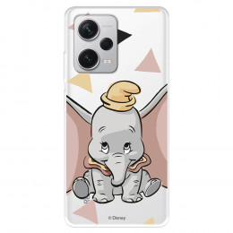 Funda para Xiaomi Redmi Note 12 Pro Plus Oficial de Disney Dumbo Silueta Transparente - Dumbo