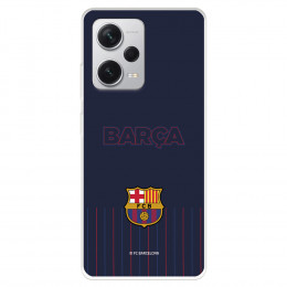 Funda para Xiaomi Redmi Note 12 5G del FC Barcelona Barsa Fondo Azul  - Licencia Oficial FC Barcelona