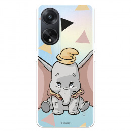 Funda para Oppo A98 5G Oficial de Disney Dumbo Silueta Transparente - Dumbo