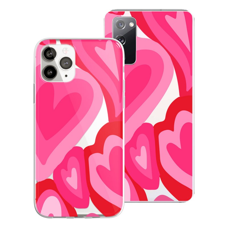 Capa Desenho Estampado Corações Indie