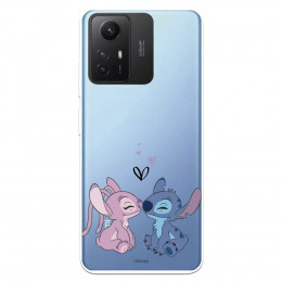 Funda para Xiaomi Redmi Note 12S Oficial de Disney Angel & Stitch Beso - Lilo & Stitch
