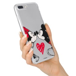 Funda para LG K9 2018 Oficial de Disney Mickey y Minnie Beso - Clásicos Disney