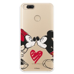 Funda para Xiaomi Mi 5X Oficial de Disney Mickey y Minnie Beso - Clásicos Disney