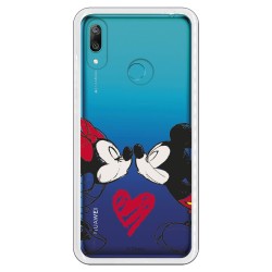 Funda para Huawei Y7 2019 Oficial de Disney Mickey y Minnie Beso - Clásicos Disney