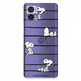 Funda para Motorola Edge 30 Neo Oficial de Peanuts Snoopy rayas - Snoopy