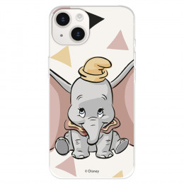 Funda para iPhone 15 Oficial de Disney Dumbo Silueta Transparente - Dumbo