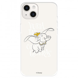 Funda para iPhone 15 Plus Oficial de Disney Dumbo Vuela tan Alto - Dumbo