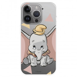 Funda para iPhone 15 Pro Max Oficial de Disney Dumbo Silueta Transparente - Dumbo