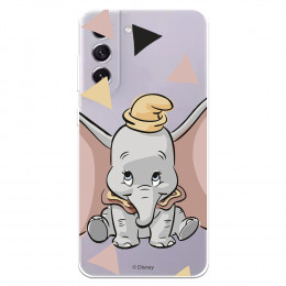 Funda para Samsung Galaxy S23 FE Oficial de Disney Dumbo Silueta Transparente - Dumbo