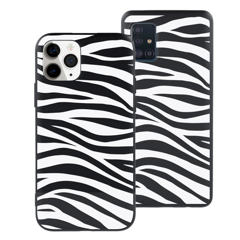 Capa Ultra Suave Preta Desenho Animal Print Cebra