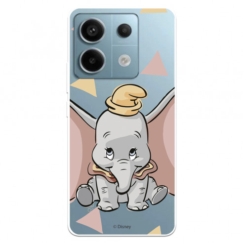Funda para Xiaomi Redmi Note 13 5G Oficial de Disney Dumbo Silueta Transparente - Dumbo