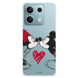 Funda para Xiaomi Redmi Note 13 Pro 5G Oficial de Disney Mickey y Minnie Beso - Clásicos Disney