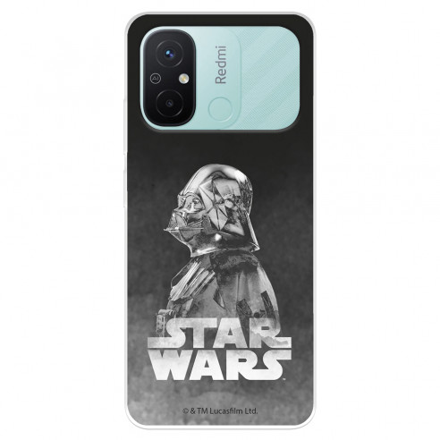 Capa para Xiaomi Redmi 12C Oficial de Star Wars Darth Vader Fundo Preto - Star Wars