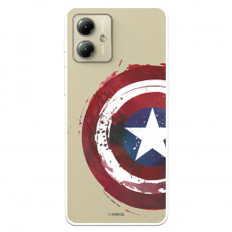 Funda para Motorola Edge 40 Neo Oficial de Marvel Capitán América Escudo Transparente - Marvel
