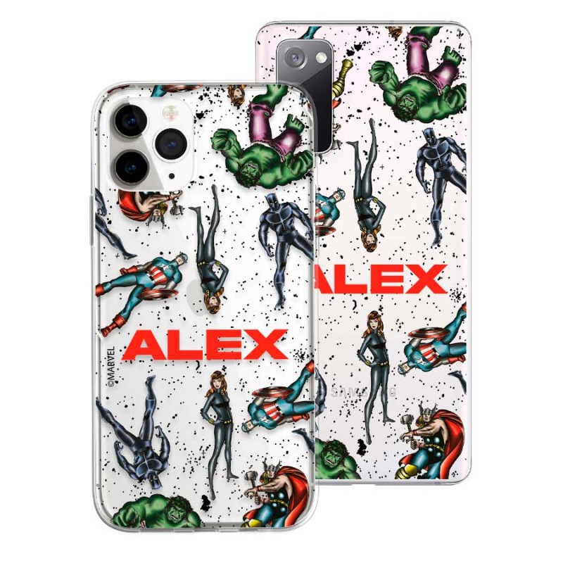 Funda Personalizada Marvel - Patrón Personajes Avengers