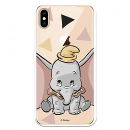 Carcasa Oficial Disney Dumbo silueta transparente para iPhone XS Max - Dumbo- La Casa de las Carcasas