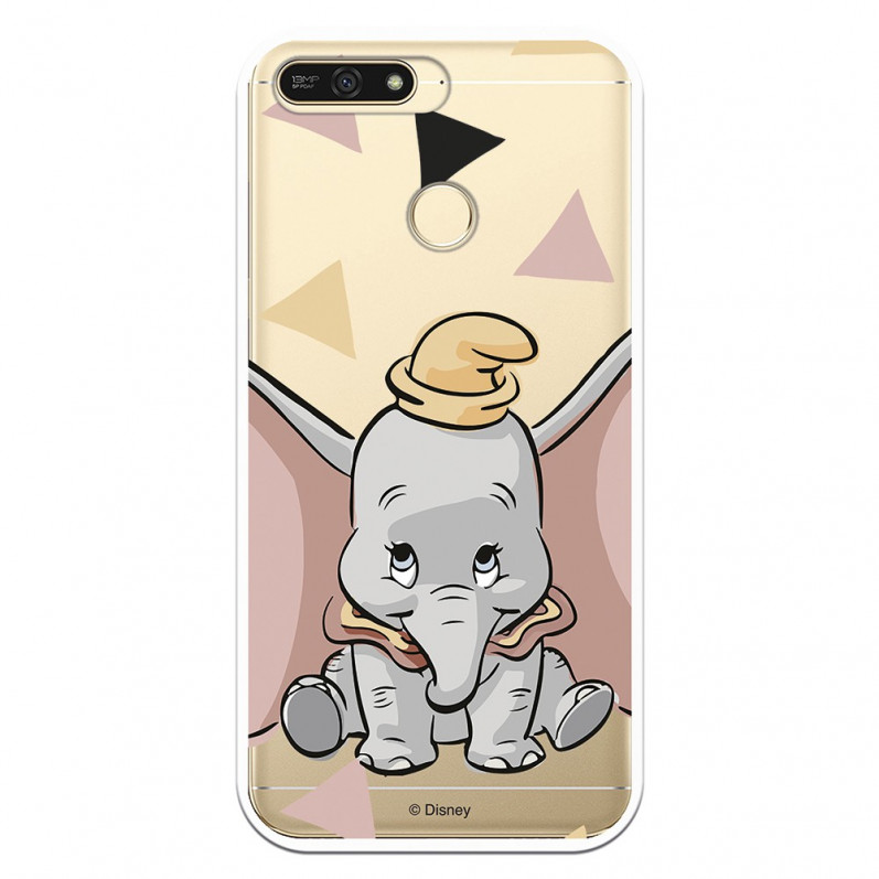 Funda para Xiaomi Redmi Note 9 Oficial de Disney Dumbo Silueta Transparente  - Dumbo