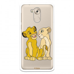 Carcasa Oficial Disney Simba y Nala transparente para Huawei Nova Smart - El Rey León- La Casa de las Carcasas