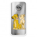 Carcasa Oficial Disney Simba y Nala transparente para Motorola Moto G6 - El Rey León- La Casa de las Carcasas