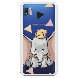 Carcasa Oficial Disney Dumbo silueta transparente para Samsung Galaxy A10 - Dumbo- La Casa de las Carcasas