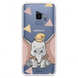 Carcasa Oficial Disney Dumbo silueta transparente para Samsung Galaxy S9 - Dumbo- La Casa de las Carcasas