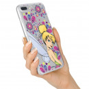 Capa Oficial Disney Disney Sininho Flores Transparente para Alcatel 3X - Peter Pan