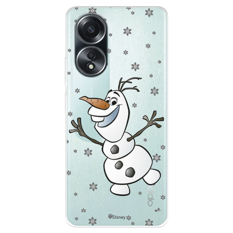 Funda para Oppo A58 4G Oficial de Disney Olaf Transparente - Frozen