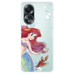 Funda para Oppo A58 4G Oficial de Disney Ariel y Sebastián Burbujas - La Sirenita