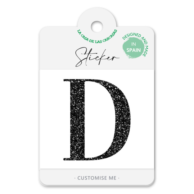 Stickers Inicial Glitter - Personaliza tus Dispositivos Stickers Inicial Glitter - Personaliza tus Dispositivos