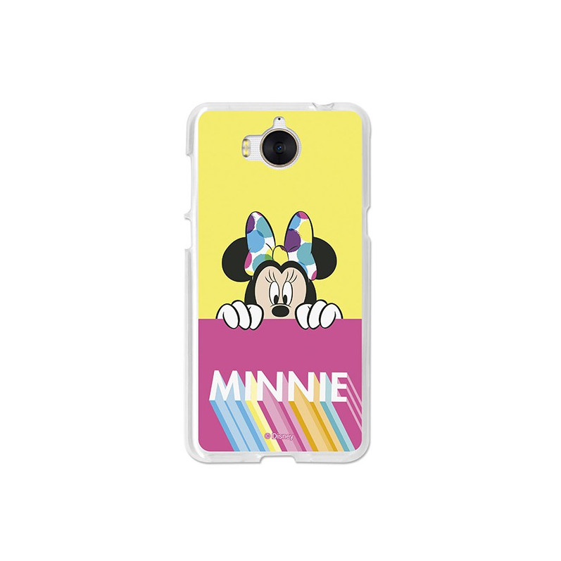 Capa Oficial Disney Minnie Pink Yellow para Huawei Y6 2017