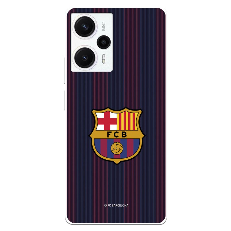 Funda para Poco F5 5G del FC Barcelona Rayas Blaugrana  - Licencia Oficial FC Barcelona