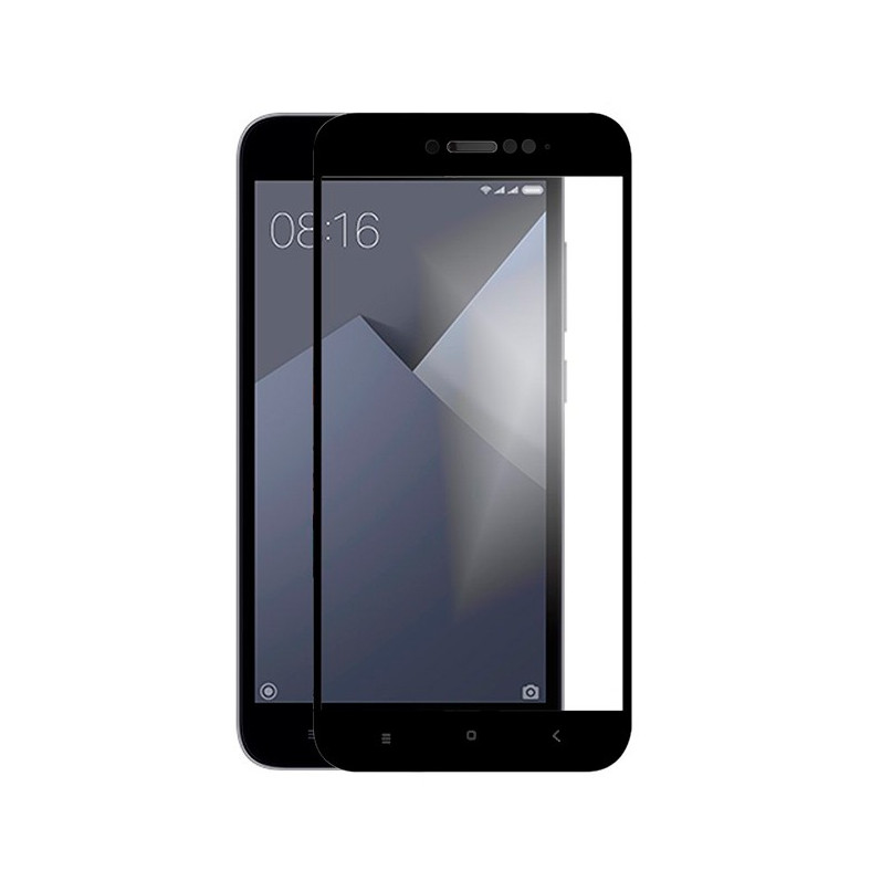 Película de vidro temperado completa preta para Xiaomi Mi 6X