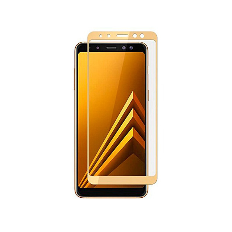 Película de vidro temperado completa dourada Samsung Galaxy A5 2018