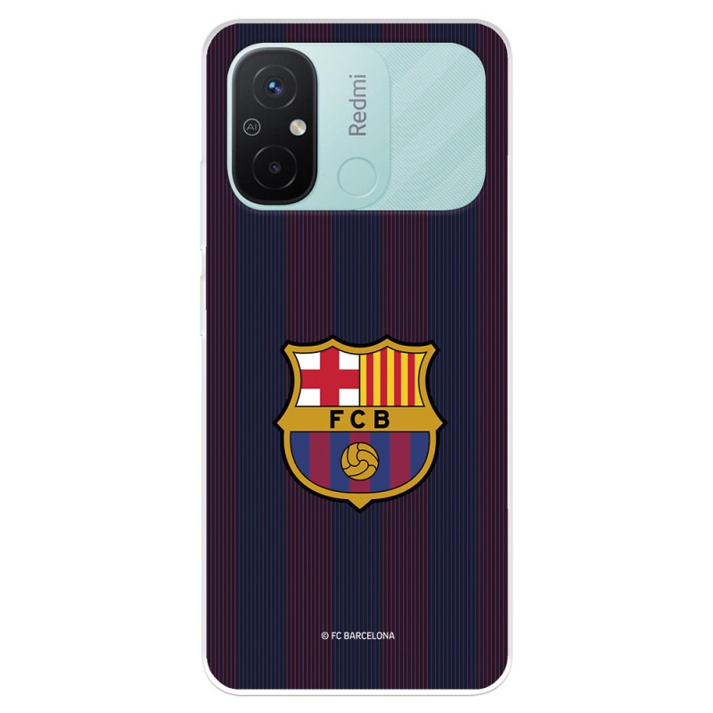 Funda para Xiaomi Redmi 12C del FC Barcelona Rayas Blaugrana  - Licencia Oficial FC Barcelona