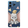 Funda para Motorola Moto G34 Oficial de Disney Dumbo Silueta Transparente - Dumbo