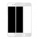 Película de vidro temperado completa branca para iPhone 5