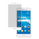 Película de vidro temperado completa branca para Huawei Y7