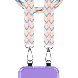 Lanyard Bordado Fio Étnico - Cordão para Telemóvel e Bolsa