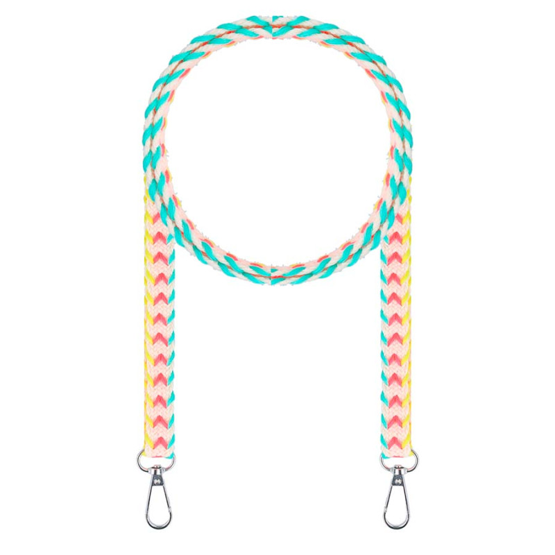 Lanyard Bordado Fio Étnico - Cordão para Telemóvel e Bolsa