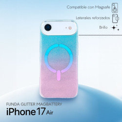 Capa Ring Glitter Compatível com Magsafe para iPhone 17 Air -La Casa de las Carcasas, Acessórios e Capas para telemóveis