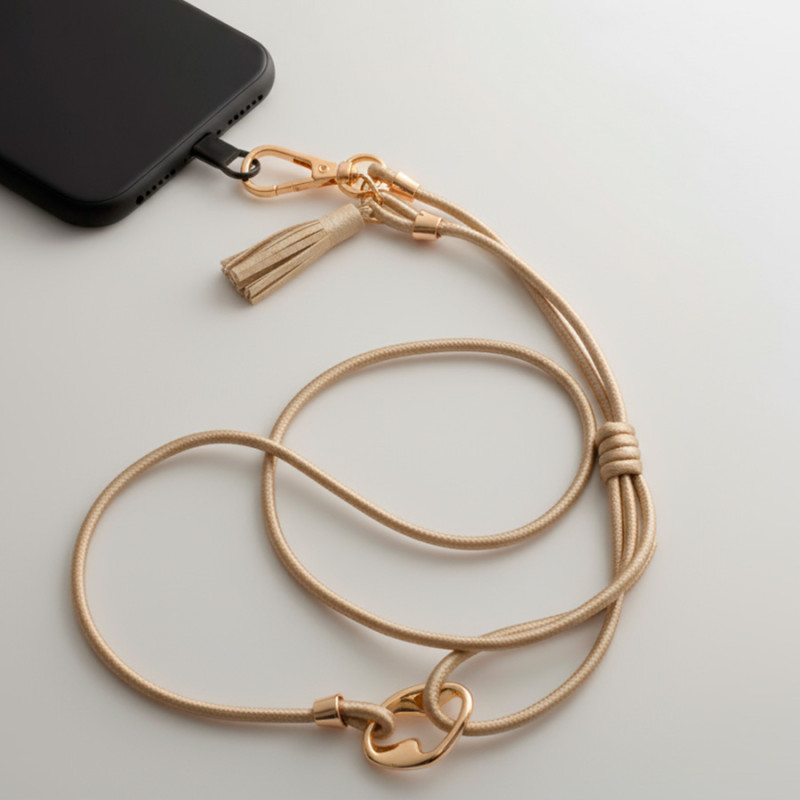 Cordão Nó Couro para o teu Telemóvel