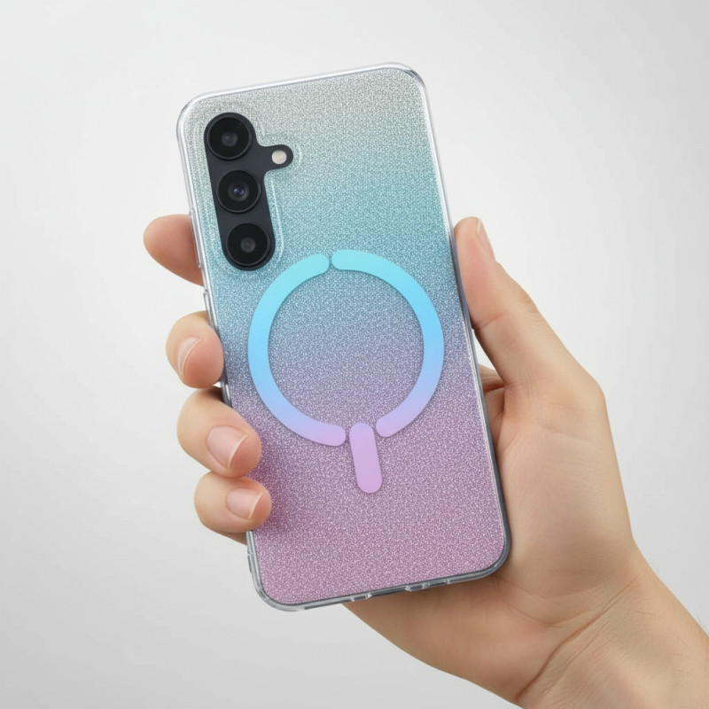 Capa Ring Glitter Compatível com Magsafe para Samsung Galaxy S25 thumbnail