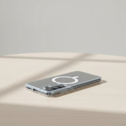 Funda Transparente Logo Compatible con Magsafe para Samsung Galaxy S25 FE