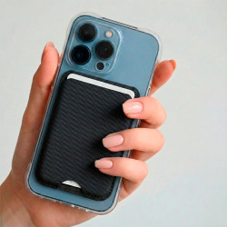 Porta-Cartões Entrançado para Telemóvel Compatível com Magsafe