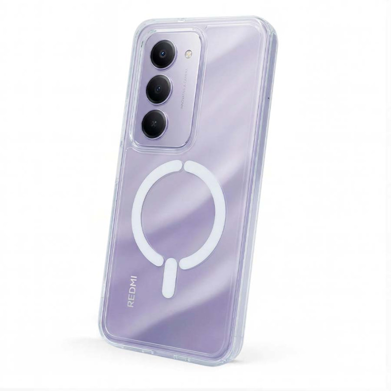 Funda Transparente Logo Compatible con Magsafe para Xiaomi Redmi 15