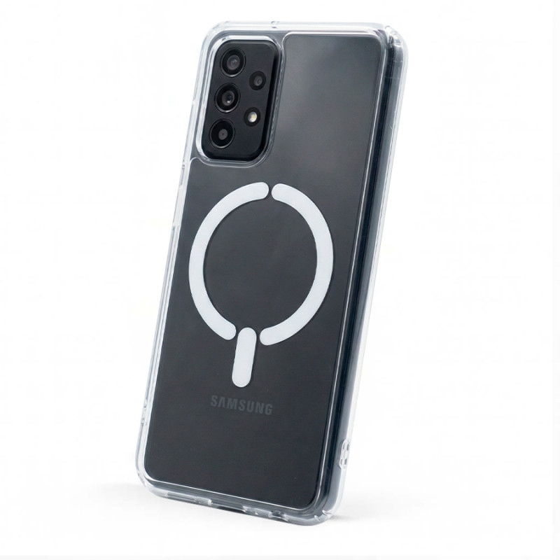 Funda Transparente Logo Compatible con Magsafe para Samsung Galaxy A13 4G