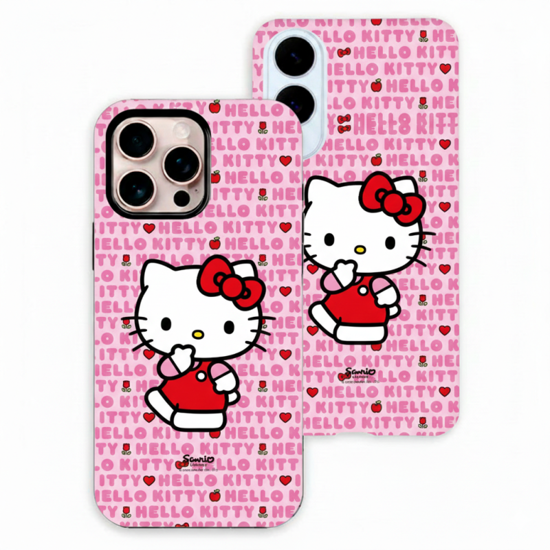 Capa Tough Oficial Hello Kitty - Logo Rosa