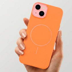 Funda Funda Magbattery Con Cubrecamara Naranja para iPhone 13