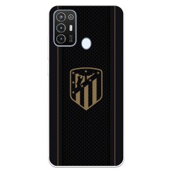 Funda para ZTE Blade A52 del Atlético de Madrid Escudo Dorado Fondo Negro  - Licencia Oficial Atlético de Madrid